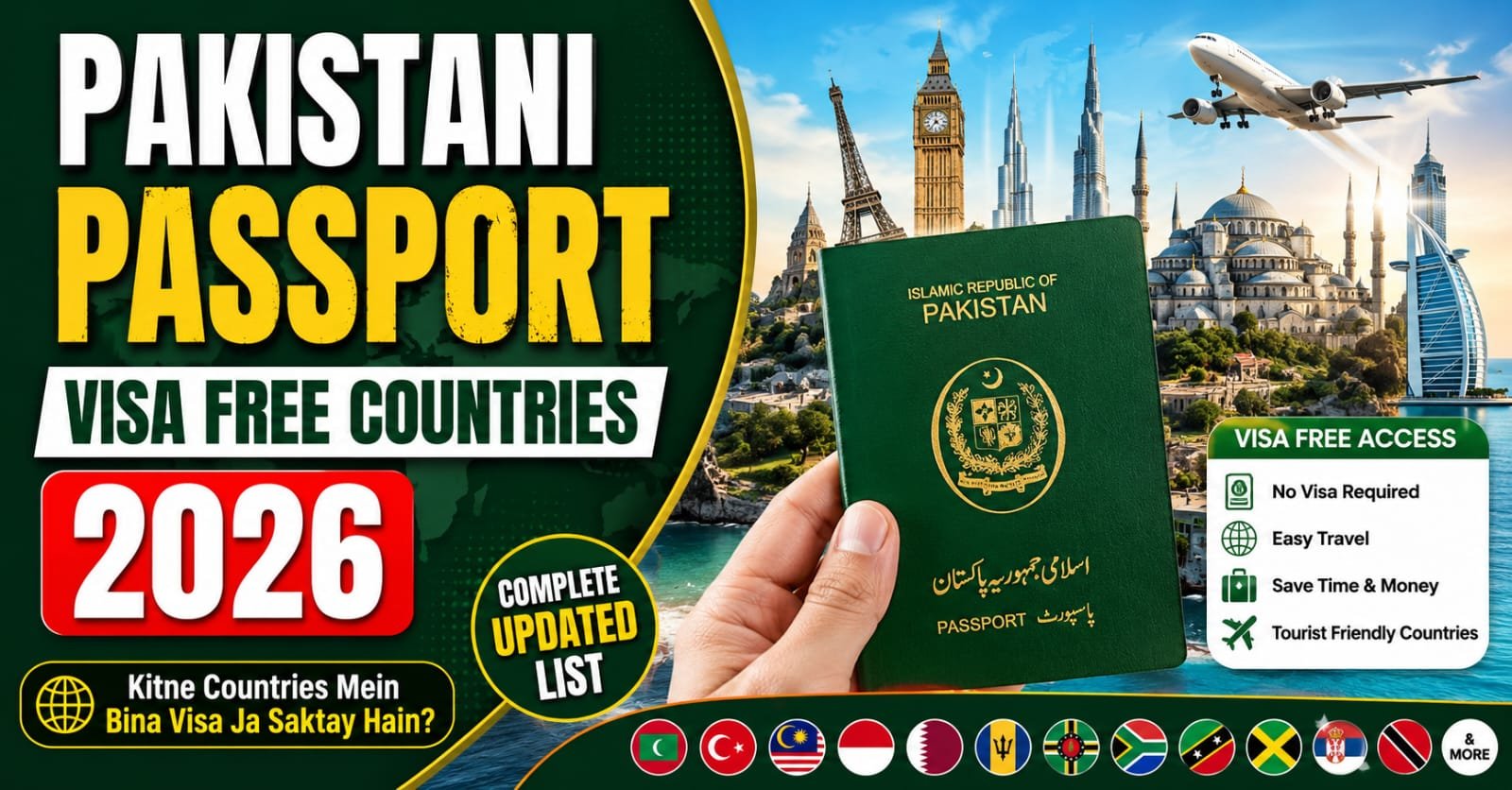 Pakistani Passport Visa-Free Countries 2026
